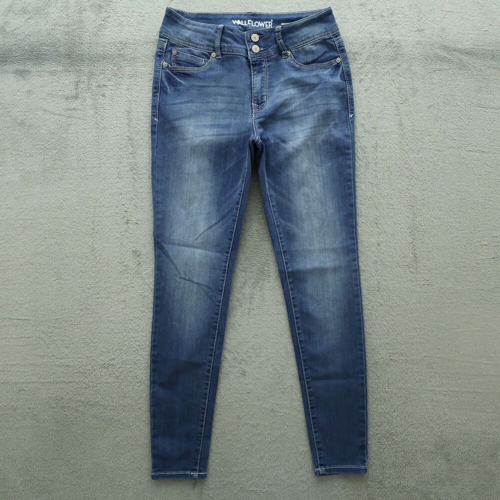 Wallflower Jeans Junior's Size 9R Mid-Rise The Ultra Fit Skinny Denim 29" Inseam
